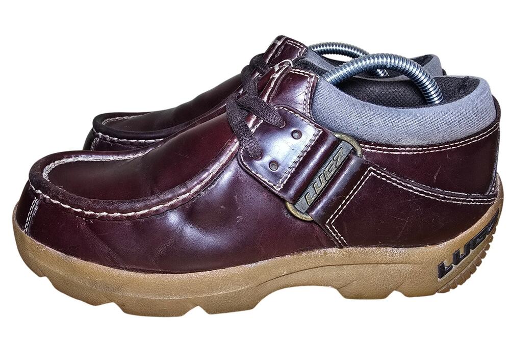 LUGZ Strutt Lo Boot Brown Leather Chunky Shoe Men's Sz 9.5 Retro Y2k Leather